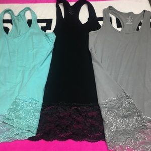 Vanity lace bottom tank top lot